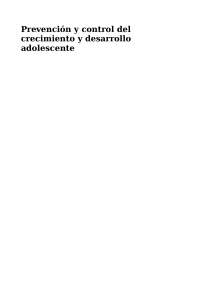 Prevención y crecimiento y desarrollo adolescente