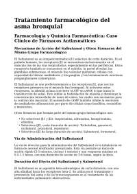 Tratamiento Farmacológico del Asma Bronquial: Mecanismos de Acción y Grupos Farmacológicos