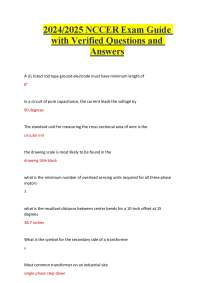 2024/2025 NCCER Exam Guide with Verified Questions and Answers