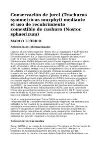 Conservación de Pescado: Técnicas, Oxidación Lipídica y Evaluación de Calidad - Prof. Bard