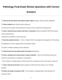 Pathology Final Exam Review Questions with Correct Answers