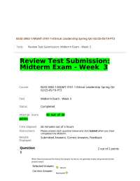 Midterm Exam - Week 3