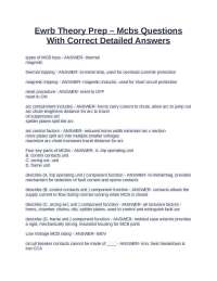 Ewrb Theory Prep – Mcbs Questions With Correct Detailed Answers