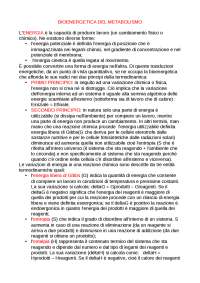 Biochimica e metabolismi