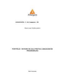 Portfólio linguagem de programação