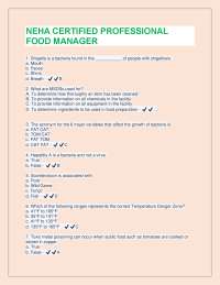 NEHA Certified Professional Food Manager Exam Preparation