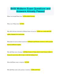 BASI Midterm Exam Questions and Answers Already Passed