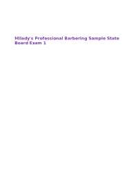 Milady's Professional Barbering Sample State Board Exam