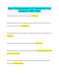 Basic Measurement 101: Questions and Answers for Passing Inspections