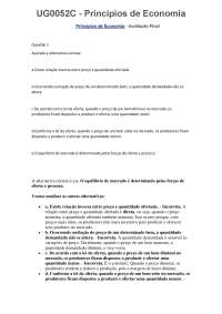 UG0052C - Princípios de Economia Avaliação Final -Modelo 1