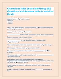 Real Estate Marketing: Questions and Answers for Agents
