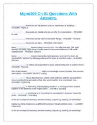 Management Fundamentals: Exercises and Answers