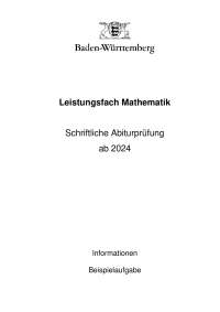 Mathe Baden-Württemberg Klausur 2024