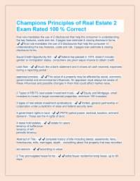 Principles of Real Estate: Key Concepts and Terminology