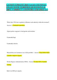 LATEST UPDATE 2025 AAAE CM FINAL EXAM WITH VERIFIED QUESTIONS & 100% CORRECT ANSWERS (GRAD