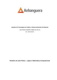 Portifólio Lógica e Matemática Computacional