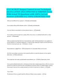 Suspect Control Arrest Techniques (SCAT) Exam: 2025 Updated & Verified
