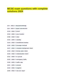 MCSE exam questions with complete solutions 2024.