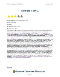Writing a creative review