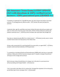 Life Insurance in Texas: Exam Questions and Answers