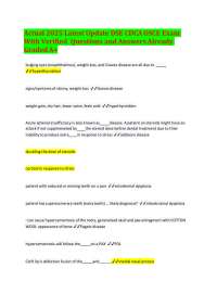 Actual 2025 Latest Update DSE CDCA OSCE Exam With Verified Questions and Answers Already G