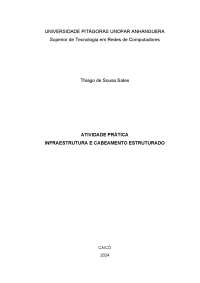 Infraestrutura e Cabeamento Estruturado
