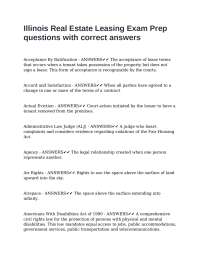 Illinois Real Estate Leasing Exam Prep: Key Terms and Concepts