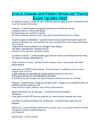 Gas Laws and Kinetic Molecular Theory: Exam Update 2023