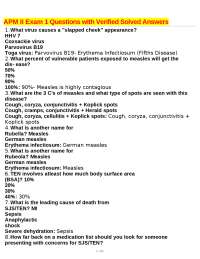 APM II Exam 1 Questions with Verified Solved Answers: Dermatology