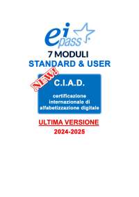 EIPASS 7 MODULI - CERTIFICAZIONE INTERNAZIONALE DI ALFABETIZZAZIONE DIGITALE -  CIAD 2025