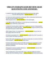 OB/GYN FISDAP Exam Review Quiz: Questions and Answers