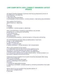 CMP Exam Questions and Answers
