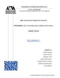 Estudio del Sildenafil (Viagra®): Desarrollo, Control y Formulación - Prof. Frias