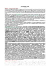 Riassunto testi "Sociologia dei media" e "Comunicare Digitale" - prof. Cantale