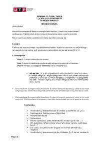 Tarea de Comunicación: Conversación sobre la Rutina de un Amigo