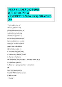Public Safety First Aid: Questions and Answers for Graded Exams