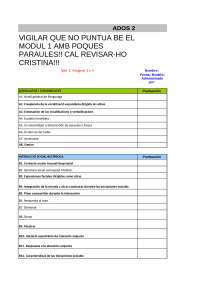 tabla de corrección test Ados-2 planilla Excel