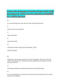 Texas Life Insurance Practice Exam 2025: Questions and Answers