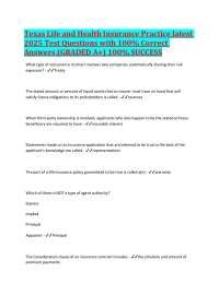 Texas Life and Health Insurance Practice Test Questions