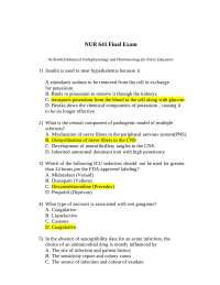 NUR 641 Final Exam: Advanced Pathophysiology and Pharmacology for Nurse Educators