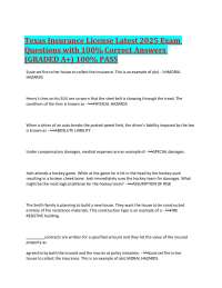 Texas Insurance License Exam Questions and Answers