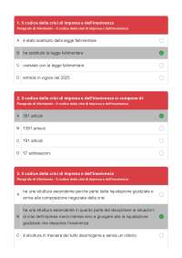 Tutte le 310 domande di Diritto della crisi - 2024/25 - Management LM-77 Mercatorum