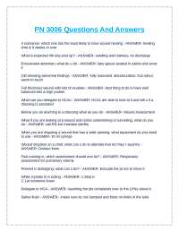 PN 3006 Questions and Answers: Wound Care and IV Management