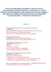 Data Management Foundations Exam Questions and Answers