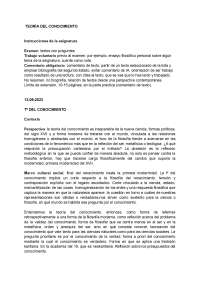 Apuntes de Teoría del conocimiento 1 con Pablo López