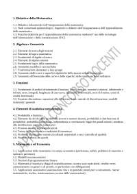 Appunti Concorso Docenti A-47 ex 48/A Scienze matematiche applicate
