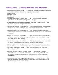 CMIS Exam 2 | 108 Questions and Answers
