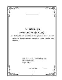 bài tiểu luận chủ nghĩa xã hôi khoa học