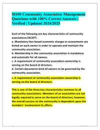 M100 Community Association Management: Questions and Answers