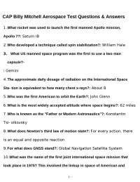 Aerospace Test Questions & Answers: A Comprehensive Guide to Space Exploration